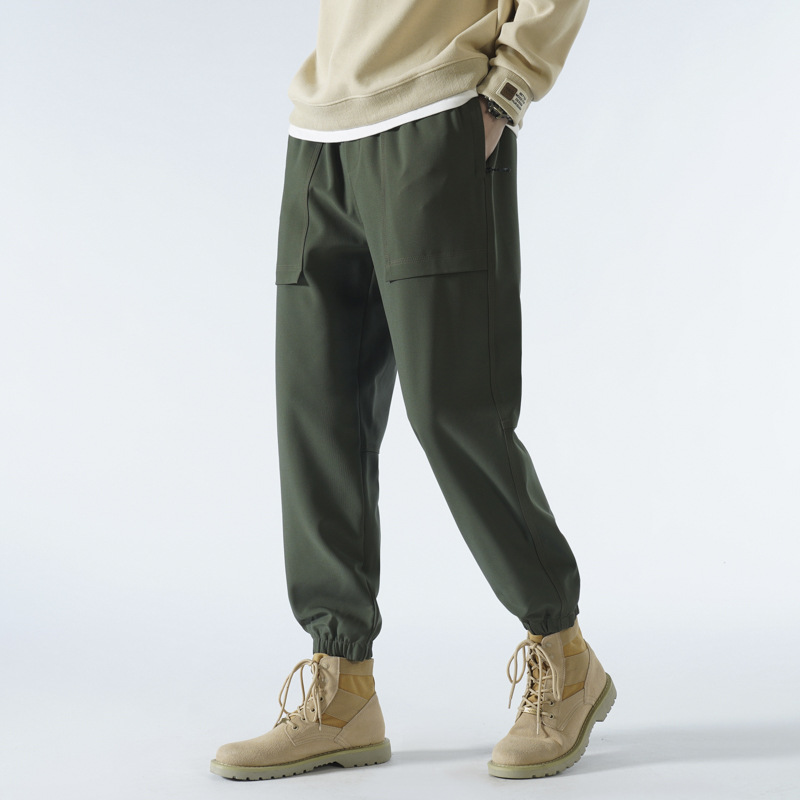 Pantalones casuales deportivos Pantalones rectos de otoño para hombres pantalones sueltos de múltiples bolsillos nuevos monos de carga pantalones largos para hombres moda para hombres