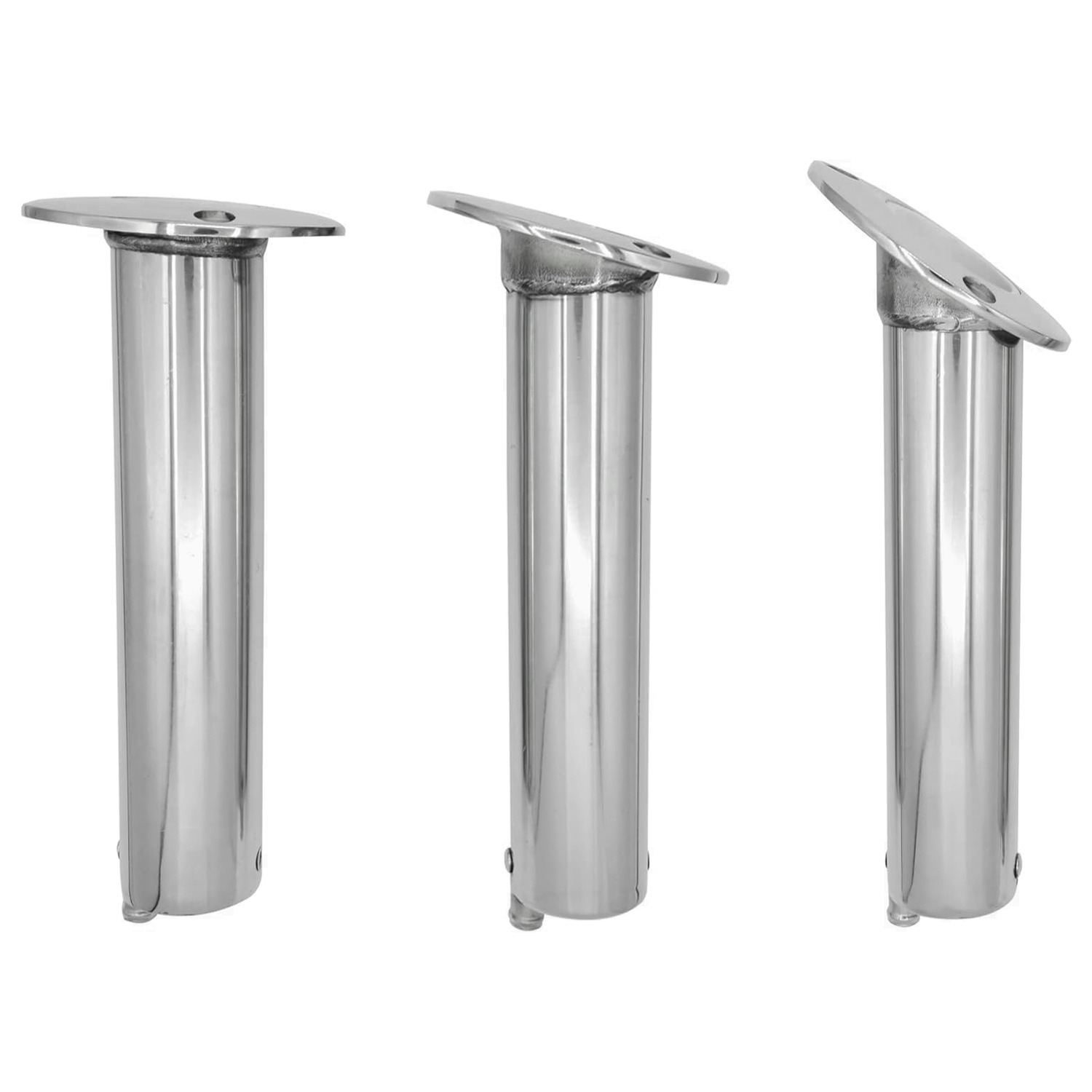 不锈钢封底鱼竿座 鱼竿支架 15/30/90度 船用游艇用五金配件