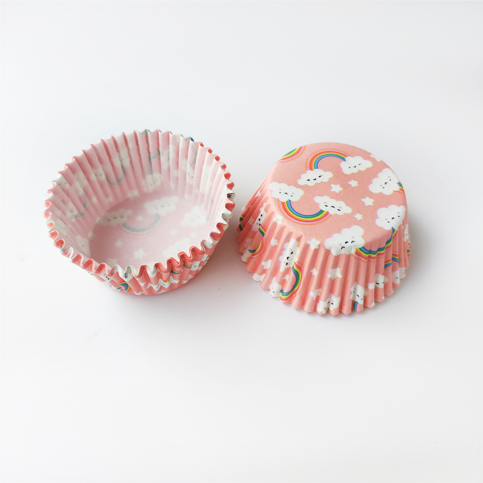 100 pcs / caja Xue Mei Niang soporte de papel para pastel medio soporte de papel para hornear tazas de papel muffin relleno soporte de papel a prueba de aceite