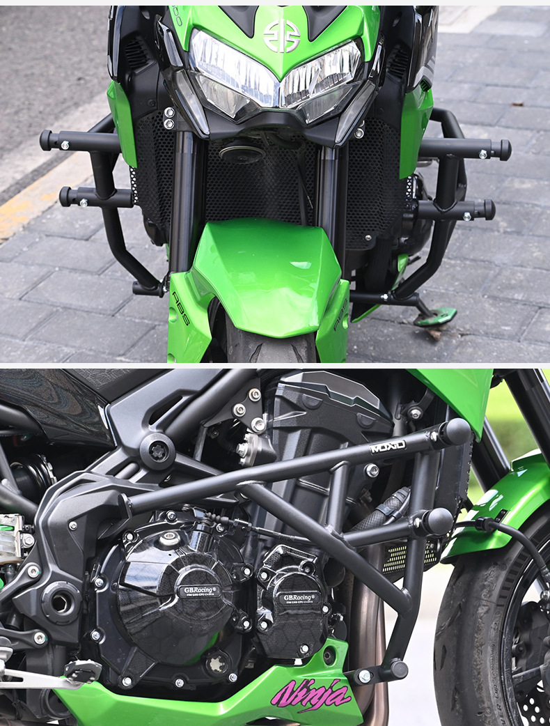 Suitable for Kawasaki Z900 Bumper Crash Protection and Anti-Fall Guard Bars, Motorcycle Front Guard Bars, Cross-Border Export Guard Bar Accessories