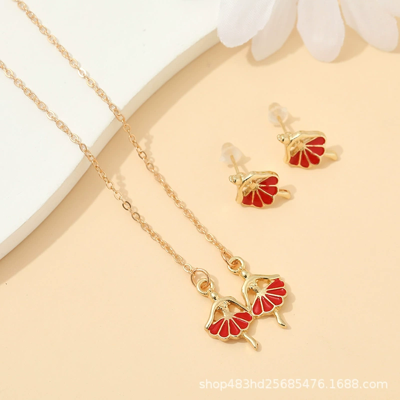 Set for princess, cute necklace and earrings, jewelry