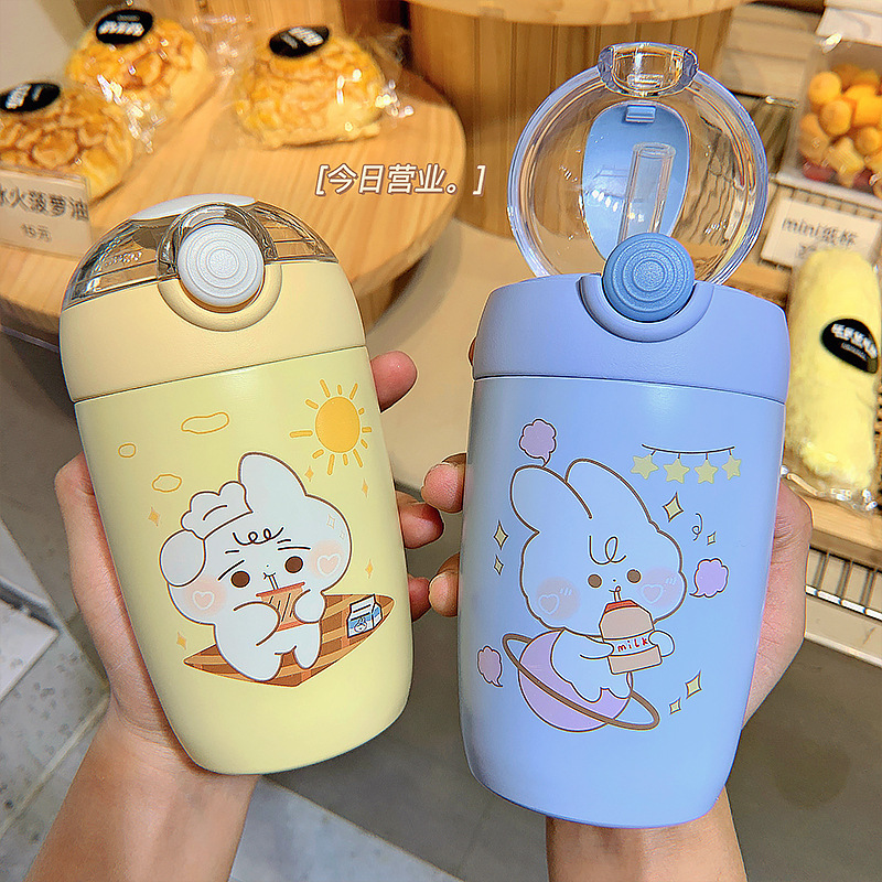 Cute Animal Printed Portable Straws Vacuum Flask display picture 15