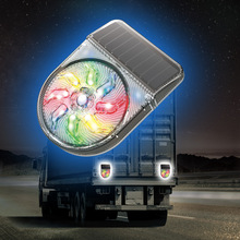 智能感光太阳能车用防水警示灯 多晶硅太阳能板爆闪防追尾LED灯