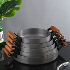 億廚樂商用青茶燜鍋煮鍋平底煤氣灶電磁爐乾鍋家用雙耳燉鍋木柄湯