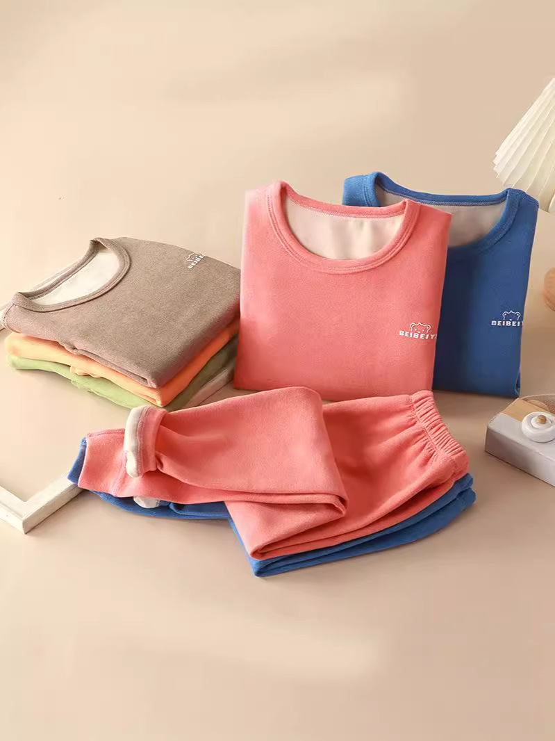 Ropa interior infantil conjunto de chaqueta de terciopelo chaqueta de otoño para niños pantalones de otoño para niñas pijamas ropa para el hogar ropa de bebé al por mayor