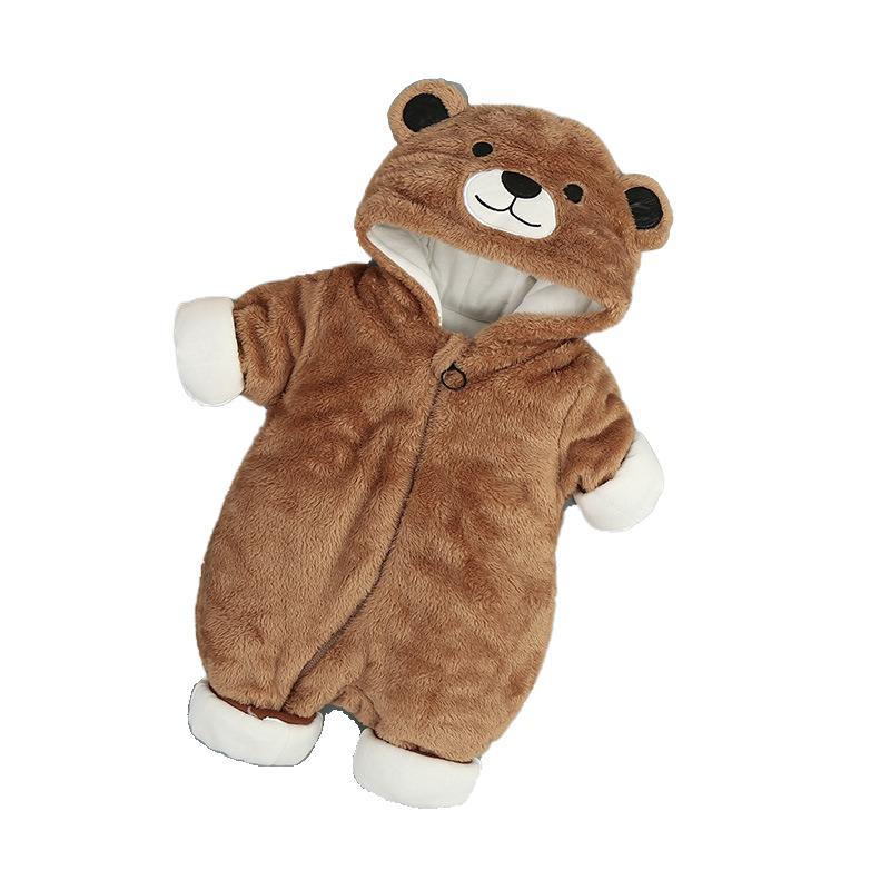 Ropa de bebé recién nacido otoño e invierno Bebé niños y niñas de una pieza de algodón acolchado mameluco Ropa de excursión para niños mameluco