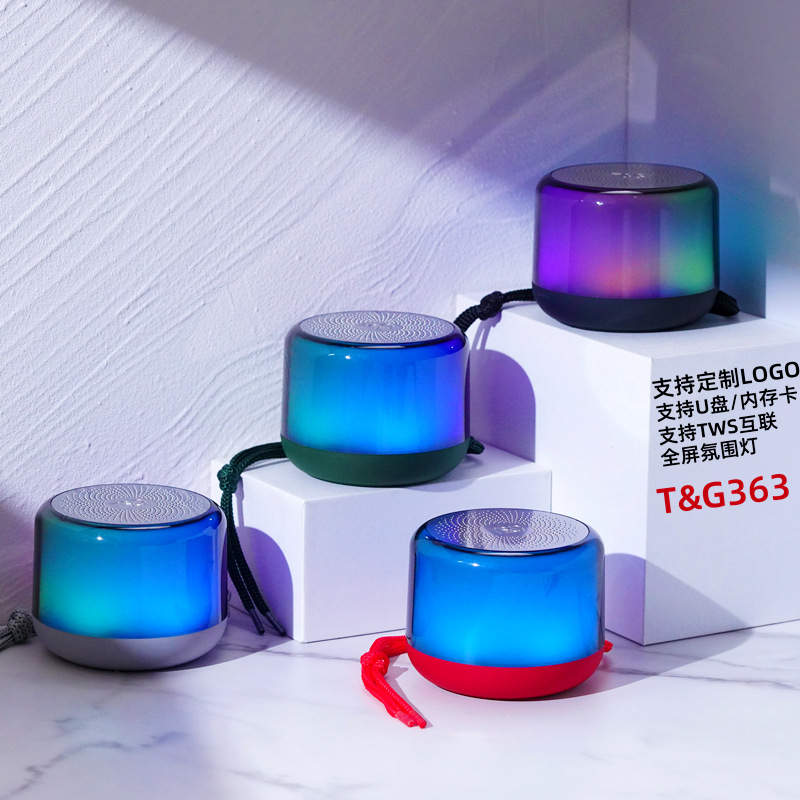 TG363 altavoces Bluetooth inalámbricos de escritorio luz de atmósfera portátil mini subwoofer pesado pequeño sonido Bluetooth alto valor
