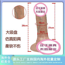 超软假阴茎带蛋女用情趣性用品硅胶仿真阳具吸盘女性自慰器具