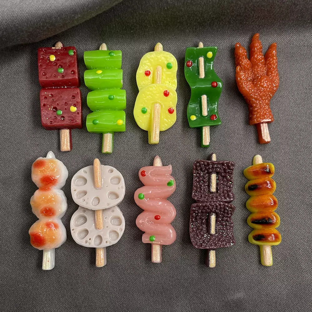 夏日关东煮仿真食玩树脂饰品配件diy手机壳奶油胶手工发夹贴片
