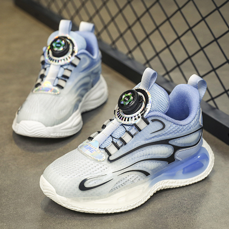 Boys' 2024 Spring New Children's Mesh Breathable Sports Big Kids Anti slip Basketball Shoes, Running Shoes_voghion.com