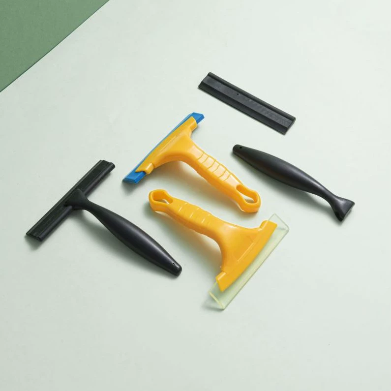 Инструмент для рекламной пленки автомобиля, желтый пластиковый скребок для сухожилий, эпоксидный цветной песок, агент для швов, скребок для обоев, стекла