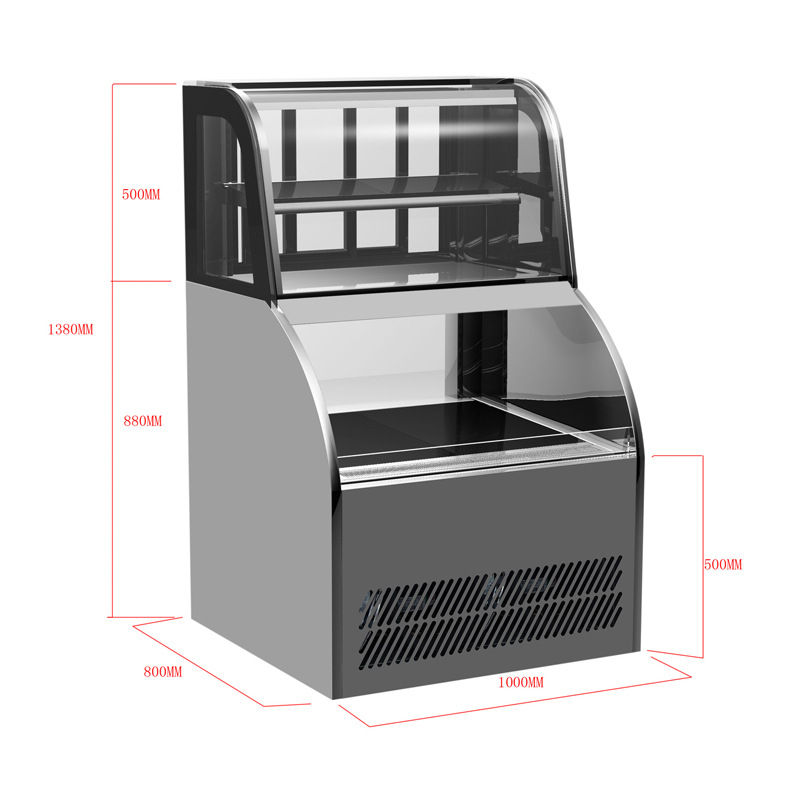 双温展示柜 西点冷藏柜 三明治展示柜3层专业非标