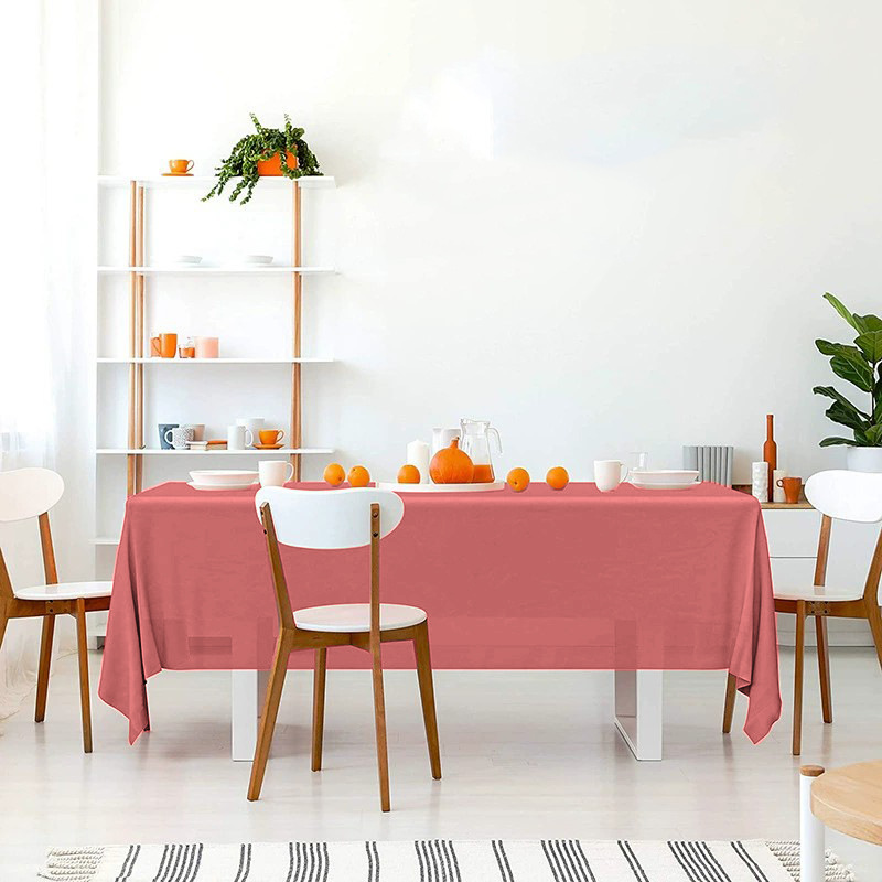 Mantel Desechable de Color Sólido, Mantel de Plástico PE Impermeable y Resistente al Aceite, Engrosado, para Hotel, Hogar, Fiesta, Venta al por Mayor, Mesa de Comedor