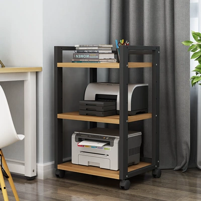 Multi-Layer Hifi Amplifier Rack Electric car big tripod - 60-long-type-a-3-layer-black-frame-light-walnut-color