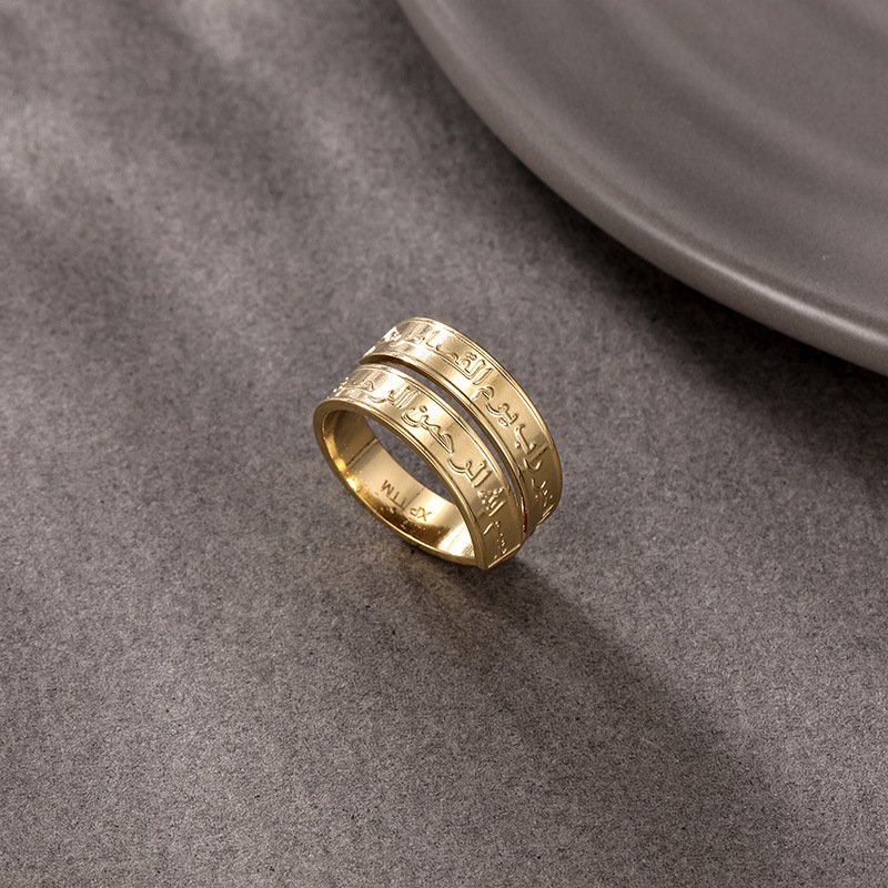 La nueva moda de Xuping, sentido de diseño de nicho, acero inoxidable transfronterizo, estilo europeo y americano, personalidad, anillo ajustable, mismo estilo para hombres y mujeres