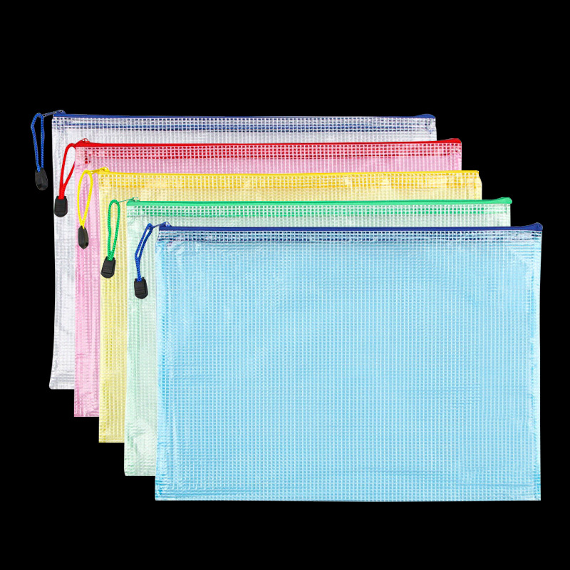 Grid zipper bag