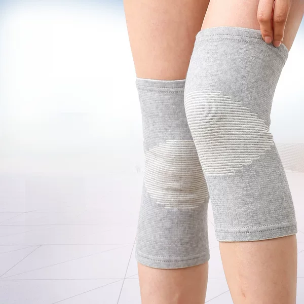 Factory wholesale bamboo charcoal knee pads warm thin summer knitted knee pads men's and women's sports protective gear can be printed LOGO