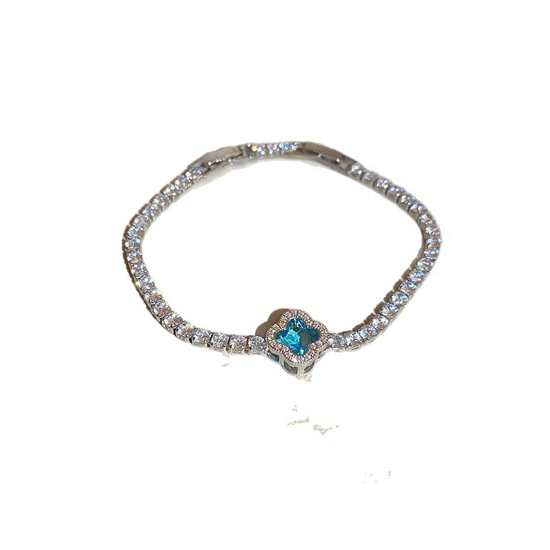 Pulseras de zircon azul marino frescas y lujosas pulseras de alta sensación 2026 nuevas joyas de moda de verano versátiles image 6