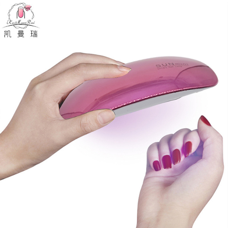 Lámpara de uñas portátil mini USB inalámbrica de bajo consumo, lámpara de curado de uñas de 24W, máquina de fototerapia de gel para uñas portátil, transfronteriza