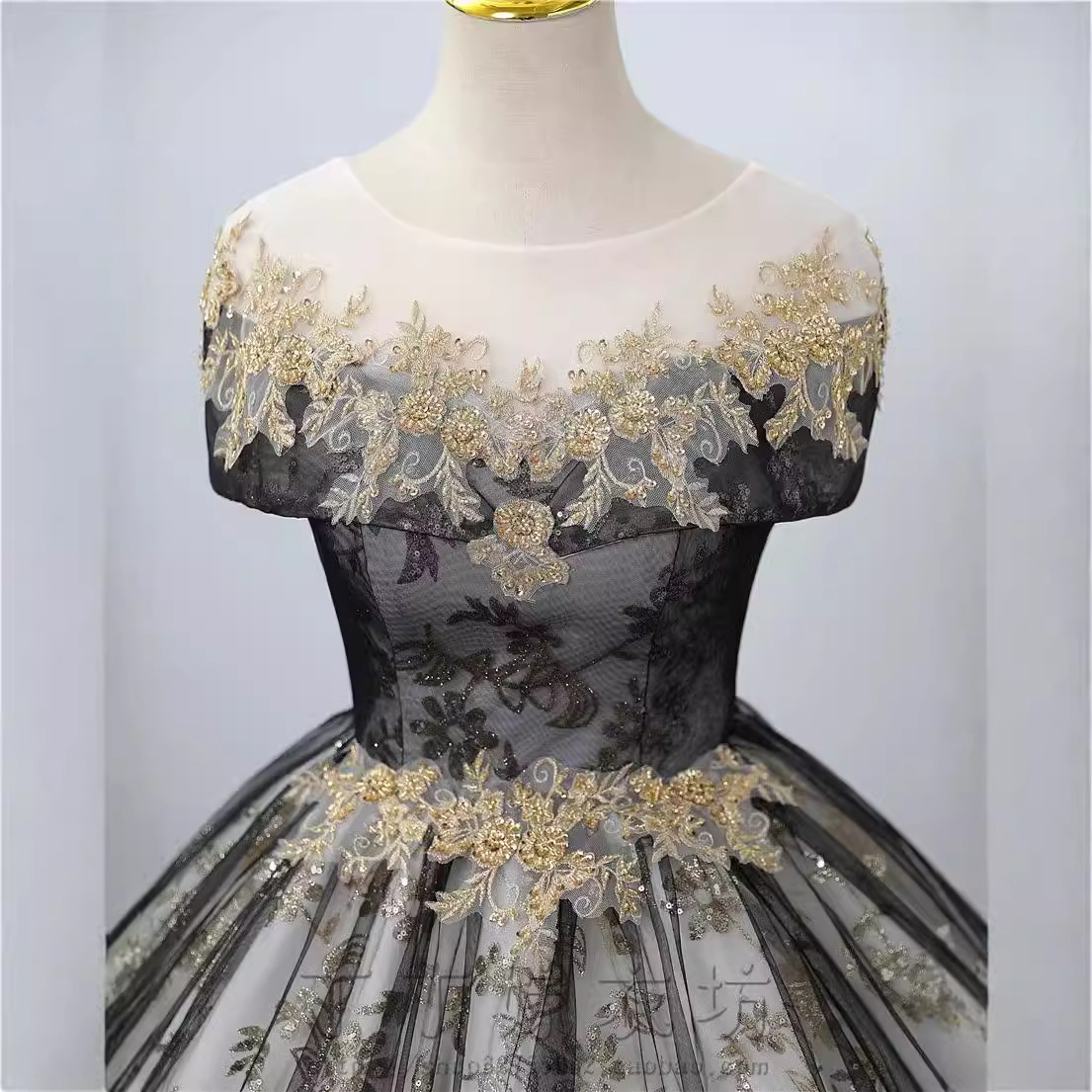 Nuevo vestido de rendimiento en color largo vestido de prueba de arte vocal anfitrión de reunión anual solo vestido de noche de la canción
