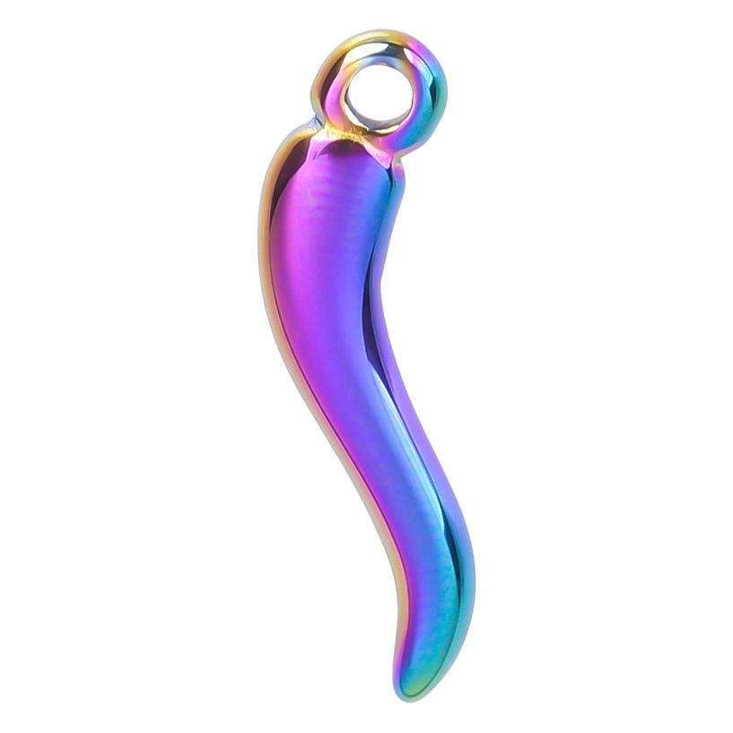 European and American Stainless Steel Pepper Accessories Light Luxury Niche Accessories DIY Stainless Steel Necklace Vacuum 18k Electric