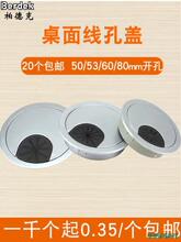 电脑台式办公桌子洞穿线孔盖板书桌面过线走线盒圆形装饰圈过线盖