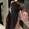 Metal crab pin, hairgrip from pearl, hair accessory, big shark, new collection, South Korea