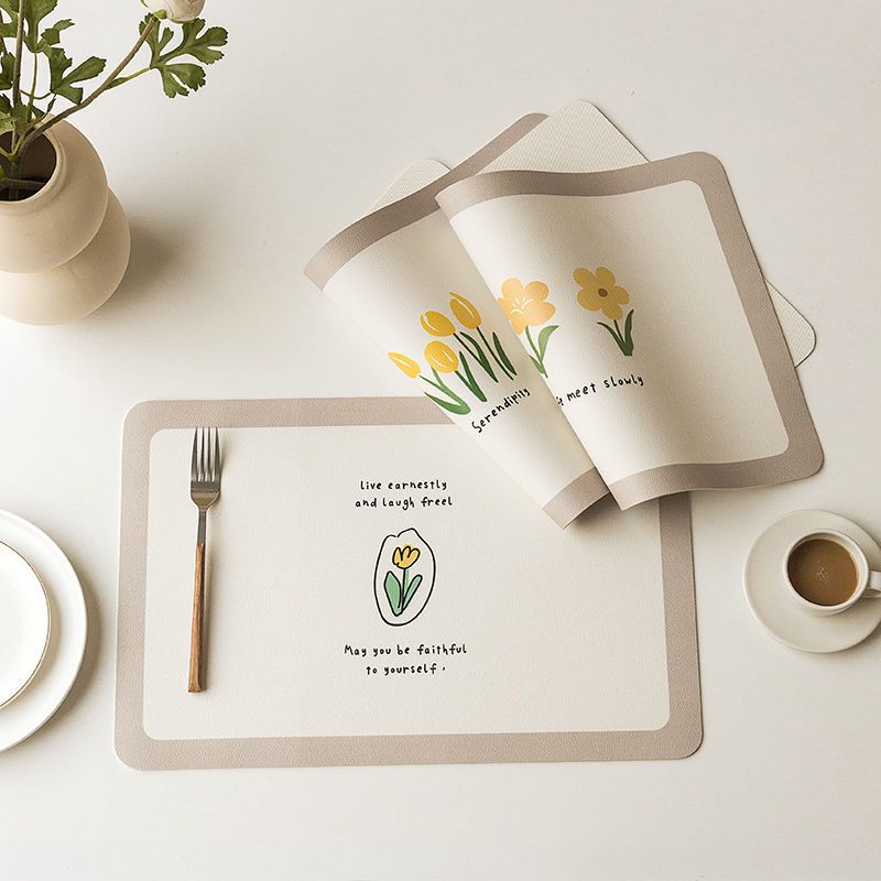 Estera de aislamiento térmico ins Wind anti-scald placemat desechable impermeable a prueba de aceite estera de mesa plegable vajilla para el hogar estera de tela