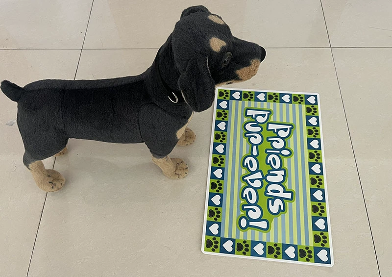 Коврик для лизания домашних животных Пищевой коврик для домашних животных Подставка для медленных продуктов над европейским стандартом Коврик для кошек и собак Коврик для защиты от грязи