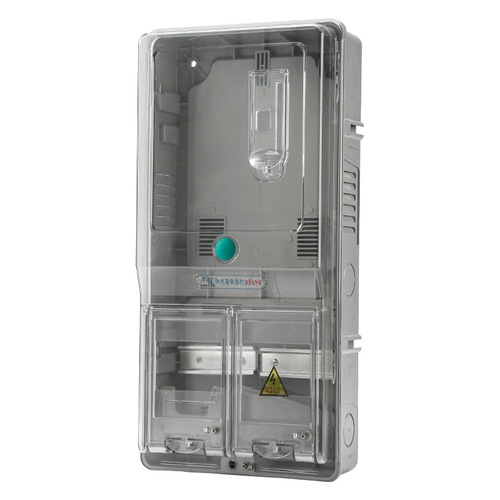 Three-phase four-wire electric meter box plastic transparent mechanical flame-retardant ABS construction site outdoor home prepaid distribution box
