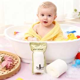 跨境沐浴海绵独立装洗澡海绵卷式沐浴海绵儿童搓澡酒店洗澡海绵