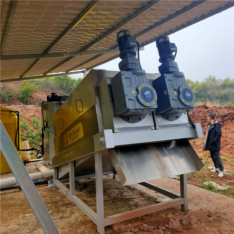 二手叠螺式污泥脱水机污水处理设备一体化固液分离不锈钢叠螺机