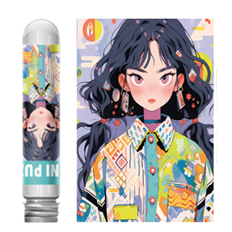 Mini tubo de ensayo rompecabezas adulto 150 unidades papel conveniente juguetes educativos para niños paisaje regalo cumpleaños creativo