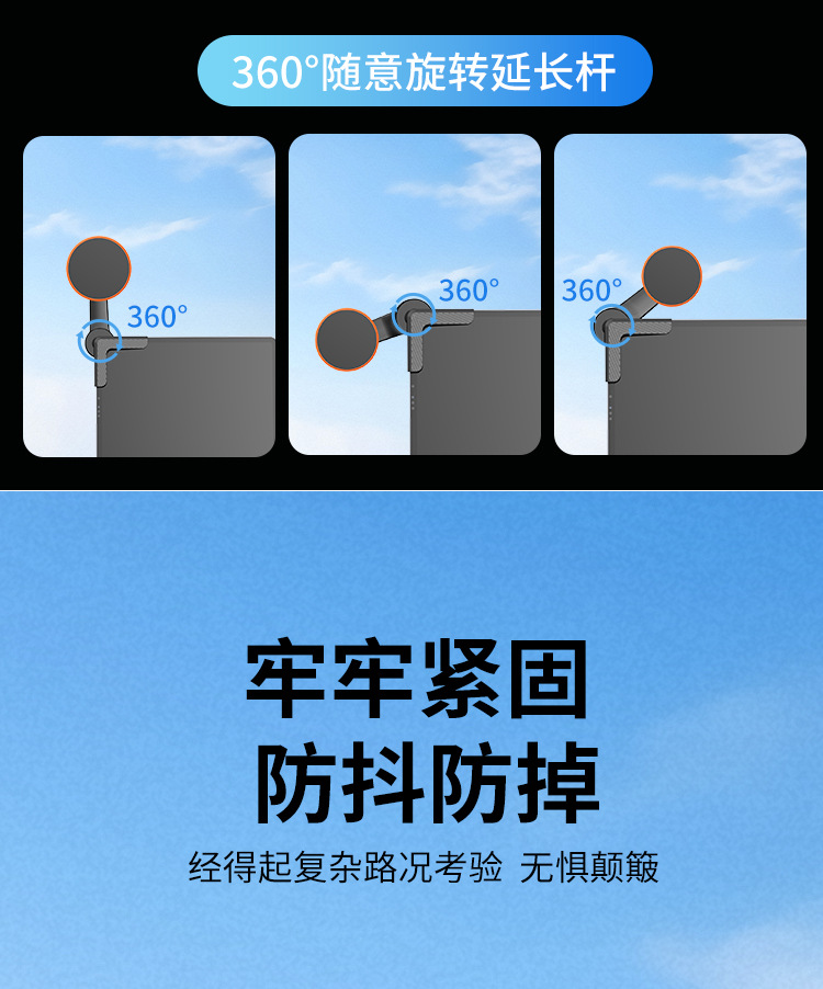 N52 Strong Magnetic Car Mount for Magsafe, 360-Degree Rotating Car Navigation Phone Holder Wholesale