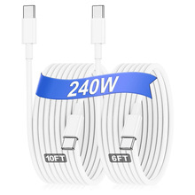 亚马逊爆款C-C240W数据线PD快充线适用笔记本手机平板typec充电线