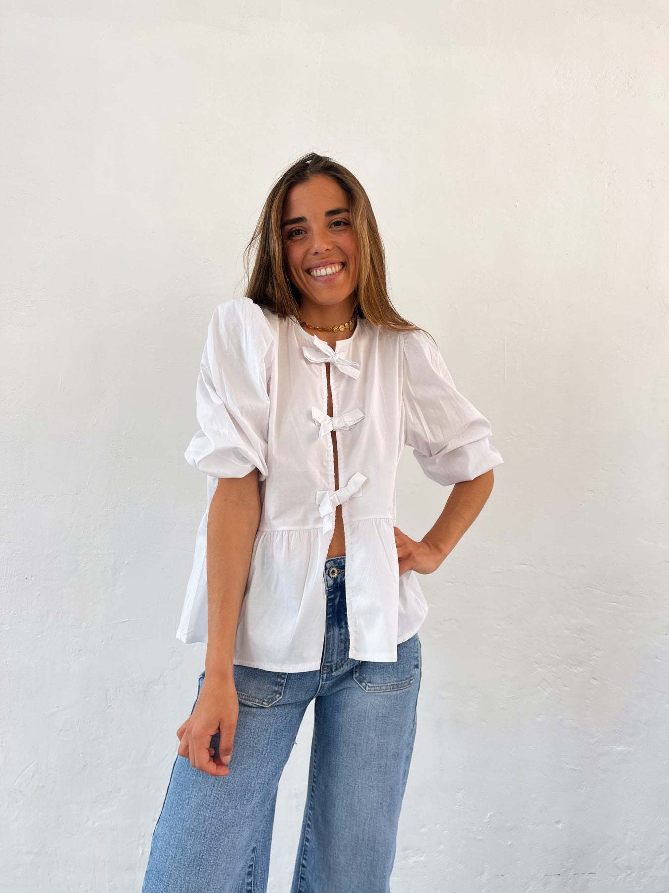 210g Weight Half Sleeve Sleeve Length Tie Placket Type Regular Sleeve Sleeve Type Polyester Fabric Type Regular Top Length Blouse Tops Type Holiday Occasion Round Neck Neckline Loose Fit Type Stripe Pattern Summer, Spring Season Women's Gender Streetwear Style Wholesale Women's Streetwear Stripe Half Sleeve Blouses 27