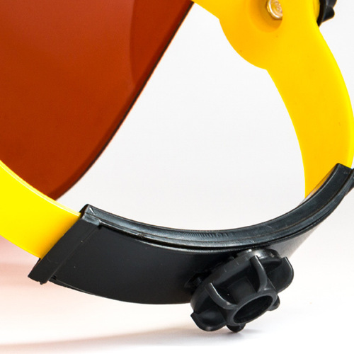 Fully transparent welding mask argon arc welder dust-proof and face-burning full face protection brown polished head-mounted mask