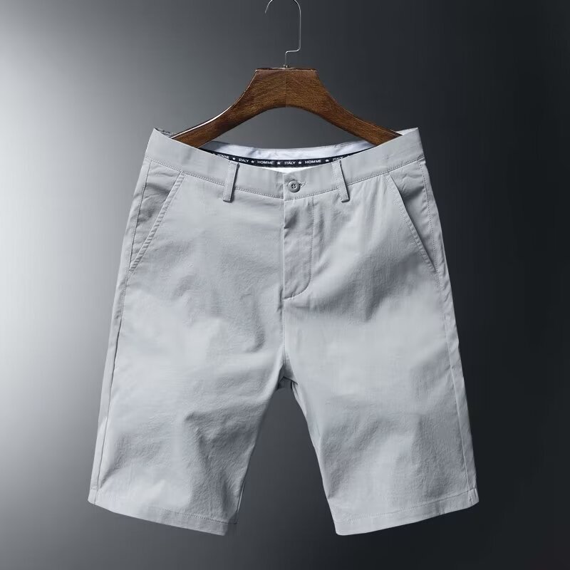 Summer Combed Pure Cotton Puppies Handsome Casual Shorts Men's Thin Casual Pants Trendy Brand Five-point Pants Men's Mid-length Pants