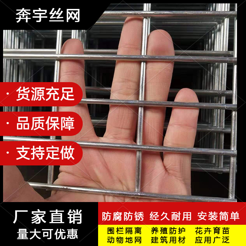 镀锌钢电焊网片定制养殖隔离建筑围栏防护苗床网格加粗鸽狗笼地网