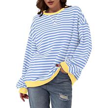J 92258 Ladies color contrast stripe pullover tee Ůʿƴɫ��