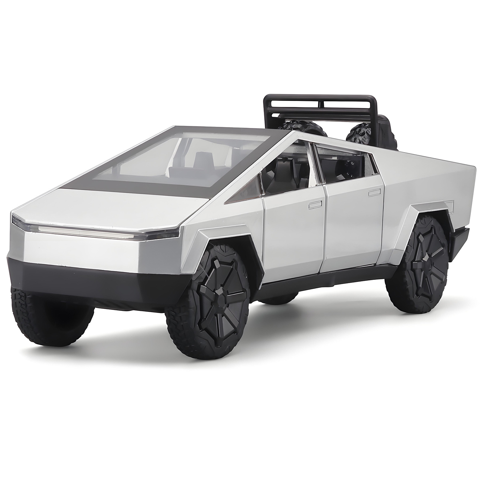 Modelo de Camioneta Todoterreno 1/28 de Aleación con Retroceso, Luz y Sonido para Niños