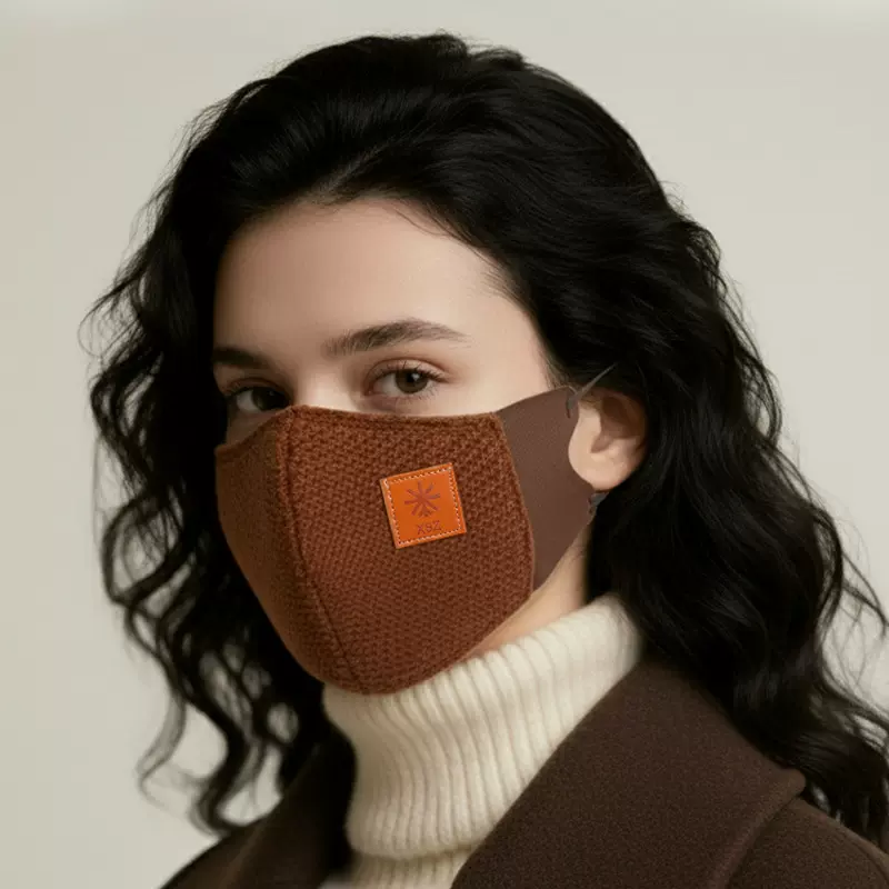 针织口罩男冬季加绒锁温防寒口罩女可调节耳带骑车防风保暖面罩男