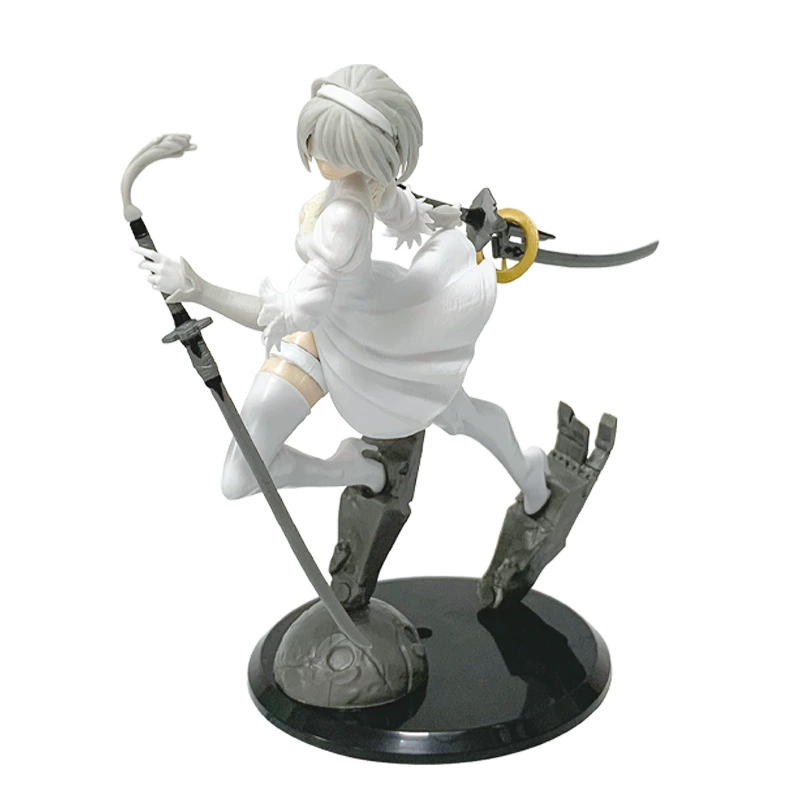 Фигурка NieR Automata 2B, 18 см, модель персонажа, варианты черный/белый