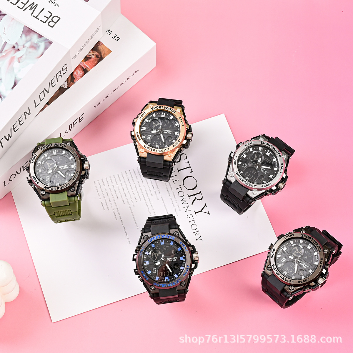 SK10024新型腕時計男性夜光双芯運動防水爆発電子watch