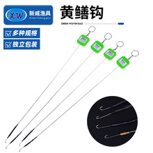 不锈钢黄鳝钩带包装有倒刺鳝鱼钩不锈钢长条黄鳝钩旋转歪角平角钩