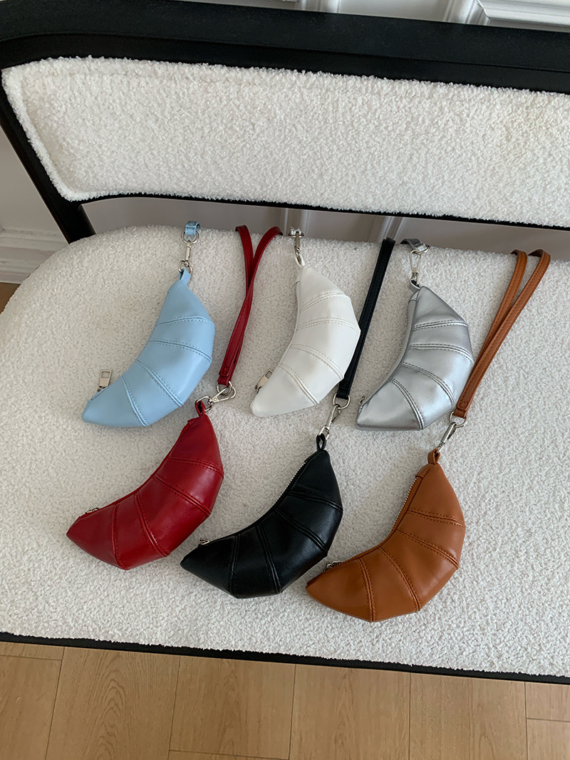 Portafoglio appeso al collo Zero con design carino a forma di corno di mucca e piccola mini borsa a tracolla concava per rossetto e auricolari_voghion.com