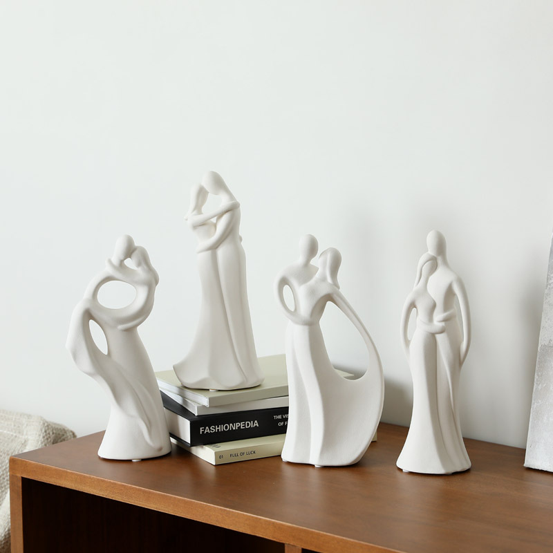 Cerámica creativa pareja carácter decoración salón vino gabinete decoración del hogar día San Valentín regalo de boda regalo artesanía