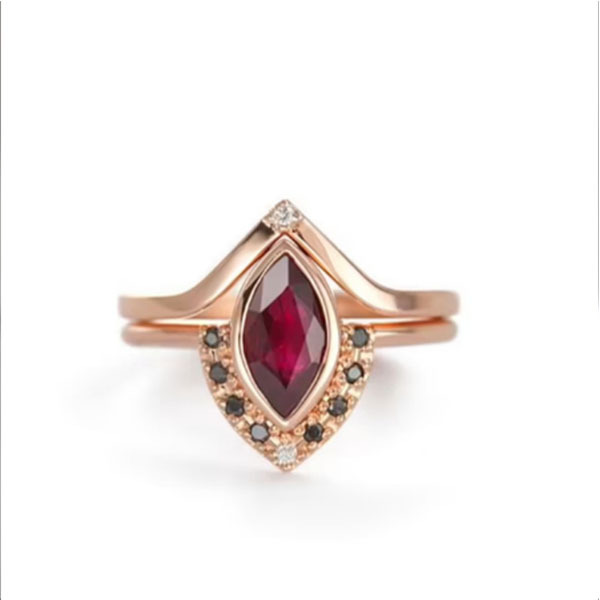 Plating Design 1 Piece Retro Water Droplets Crystal Plating Rhinestones Women's Rings