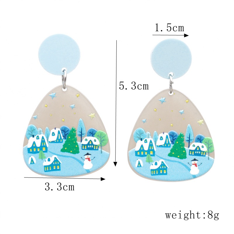 Women's Men's Fashion House Acrylic Earrings Cartoon Pattern No Inlaid Drop Earrings display picture 1