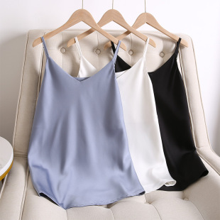 Plus Size Women's Clothing 100kg Fashionable Base Shirt for Chubby Girls, Slimming Autumn V-Neck Camisole 2731